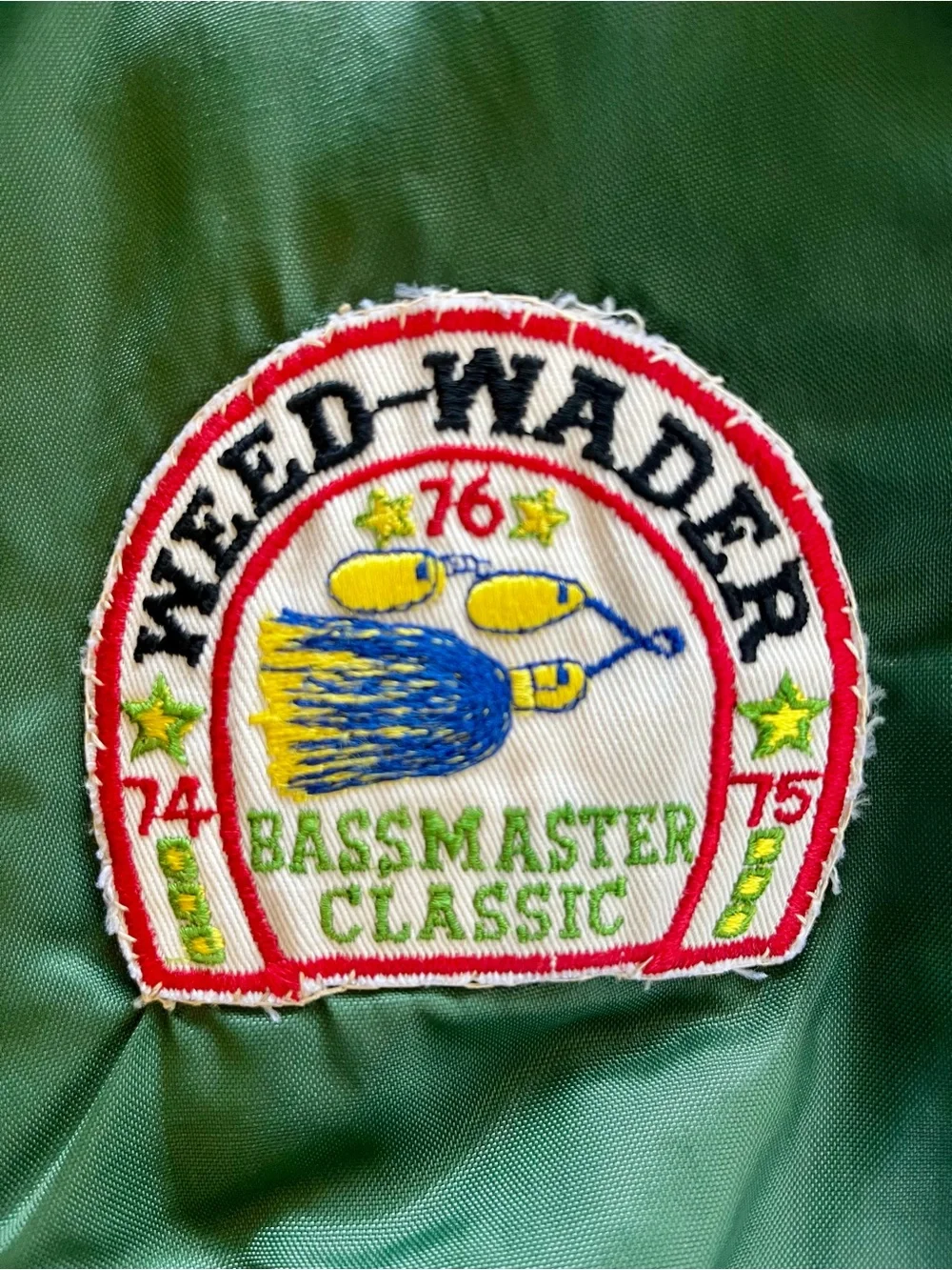 Classic, Vintage, West Wind Sterling Heights Bass Anglers green bomber jacket